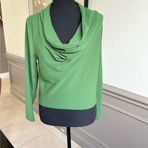 Zara Green Cowl Neck Sweater with Soft Drape